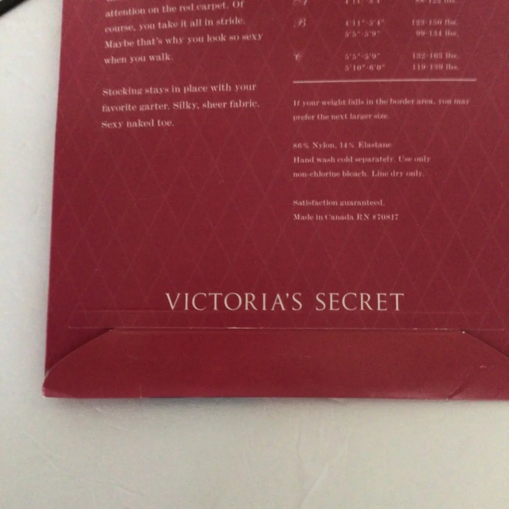 VICTORIAS SECRET SEXY LITTLE THINGS BLACK THIGH HIGH STOCKINGS NWT SMALL…